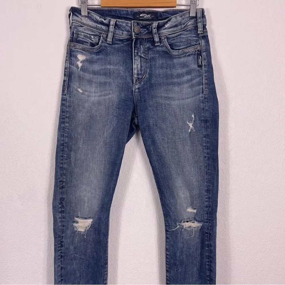 Silver Mazy Ankle Skinny Jeans‎ Size 28